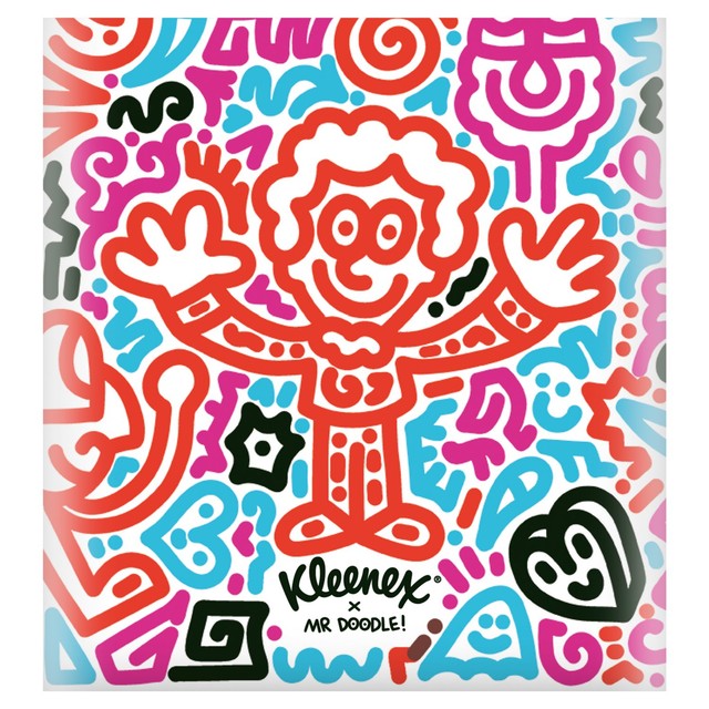 Kleenex tissues Mr Doodle Design Cube Limited Edition 48 sheets, UK version