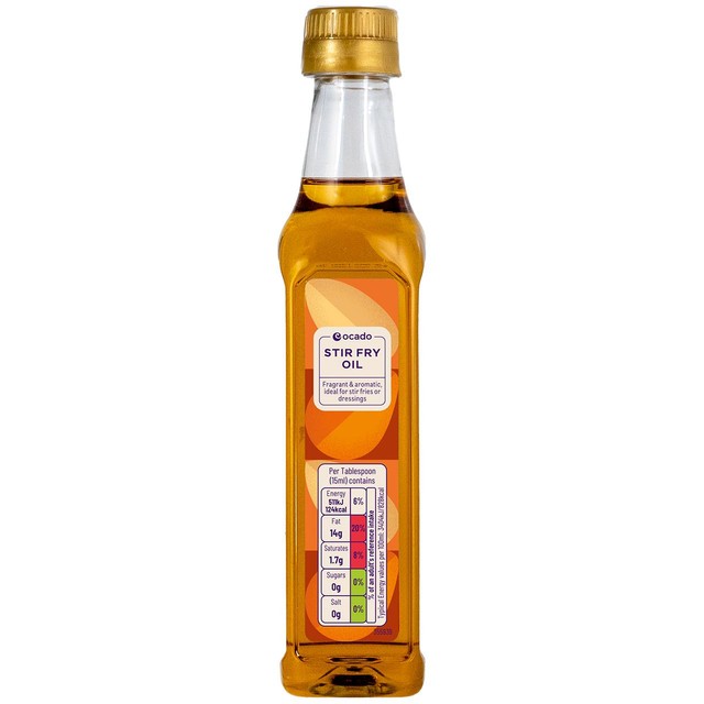 Ocado stir fry oil 250ml, imported from the UK