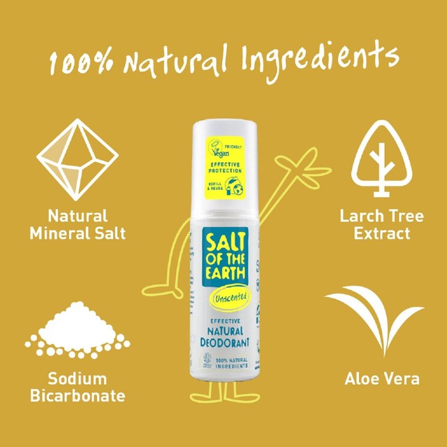 Salt of the Earth natural deodorant spray 100ml (British brand)