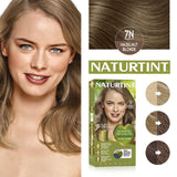 Naturtint Permanent Hair Colour Gel 7N Hazelnut Blonde kit, imported from the UK