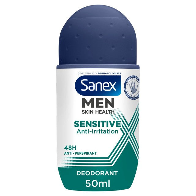 Sanex Men Sensitive Antiperspirant Roll-On Deodorant 50ml (British brand)