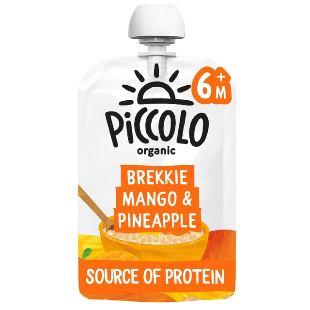 Piccolo mango & pineapple baby food pouch 100g, imported from the UK