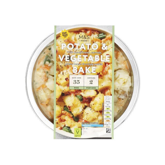 Gratin de pommes de terre et légumes Marks and Spencer 450 g, importé du Royaume-Uni