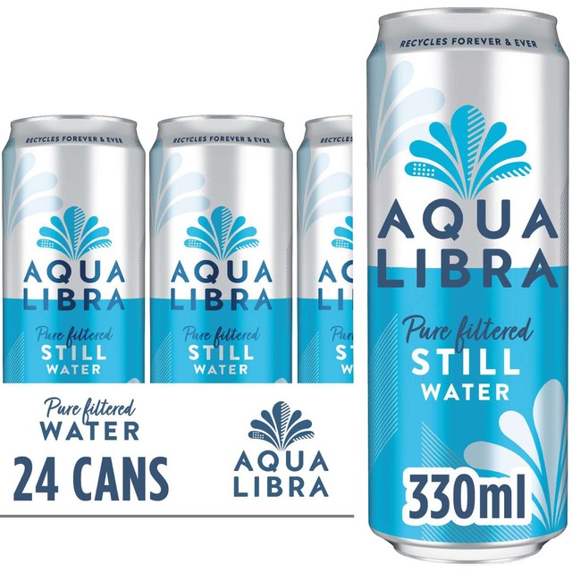 Aqua Libra still filtered water cans 330ml - British product