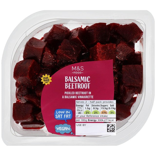 M&S balsamic pickled beetroot 250g, imported from the UK