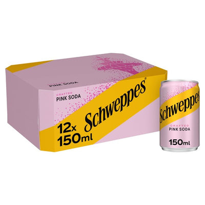 M&S Schweppes Pink Soda Sparkling Citrus Soft Drink 12 x 150ml- Buy online at McGrocer