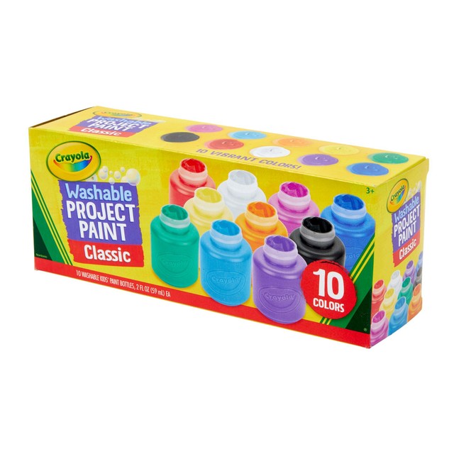 Crayola washable kids paint in 10 bright colours - British product
