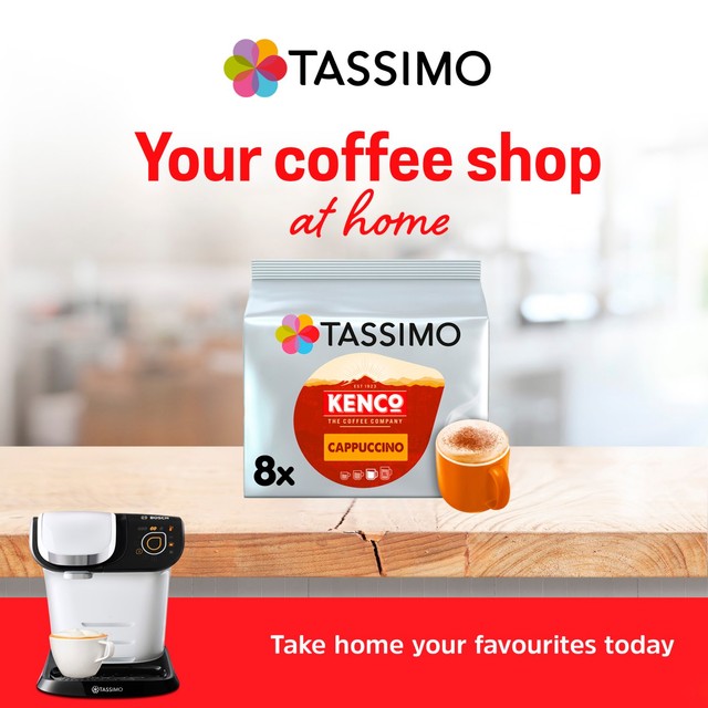Tassimo Kenco cappuccino coffee pods 8 pack (British brand)