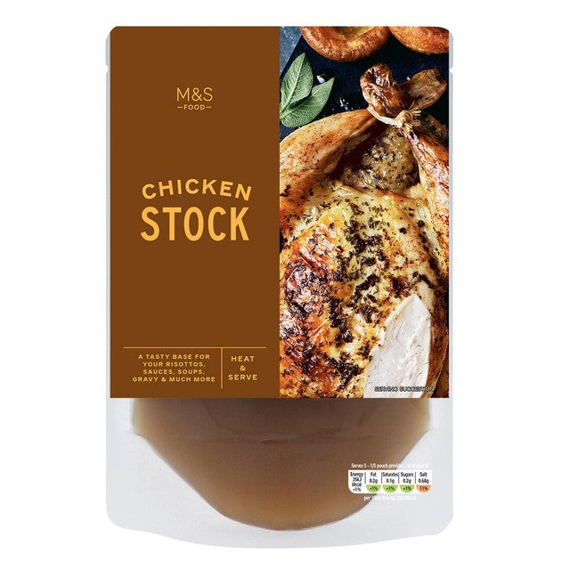 M&S chicken stock 500ml, imported from the UK