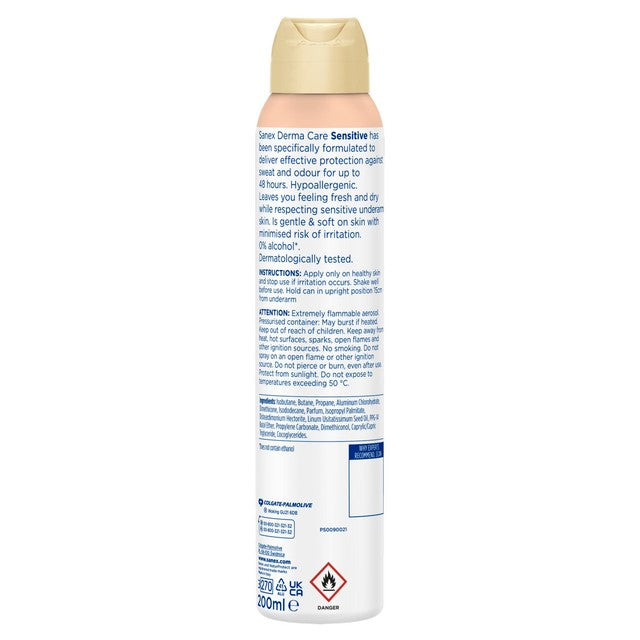 Sanex Sensitive Antiperspirant Spray 200ml (British brand)
