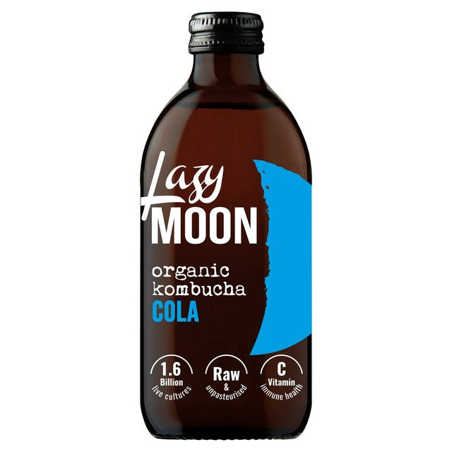 Lazy Moon cola organic kombucha 330ml, UK version