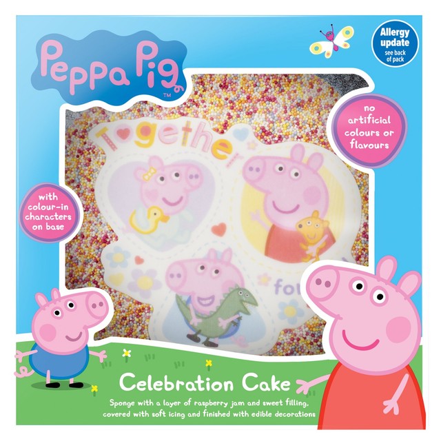Finsbury Peppa Pig Celebration Cake 853g, imported from the UK