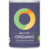 Ocado Organic Chickpeas in Water 400g, imported from the UK