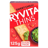 Ryvita Sweet Chilli flatbread crackers 125g, imported from the UK