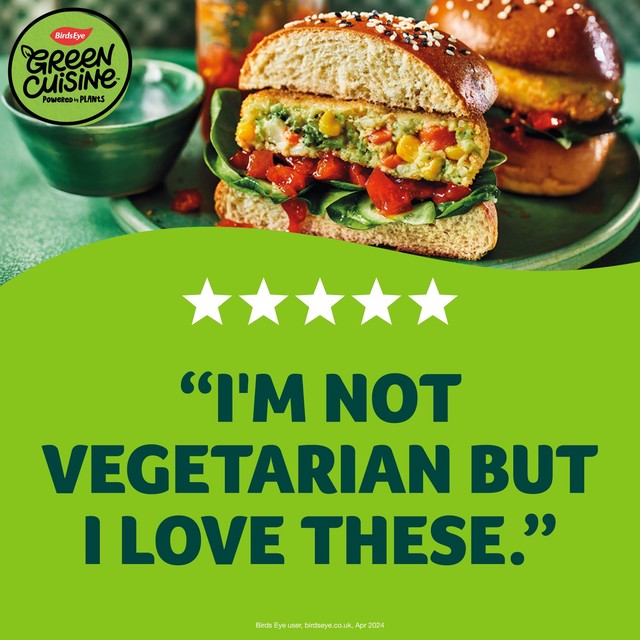 Birds Eye veggie quarter pounders 4 pack, UK version