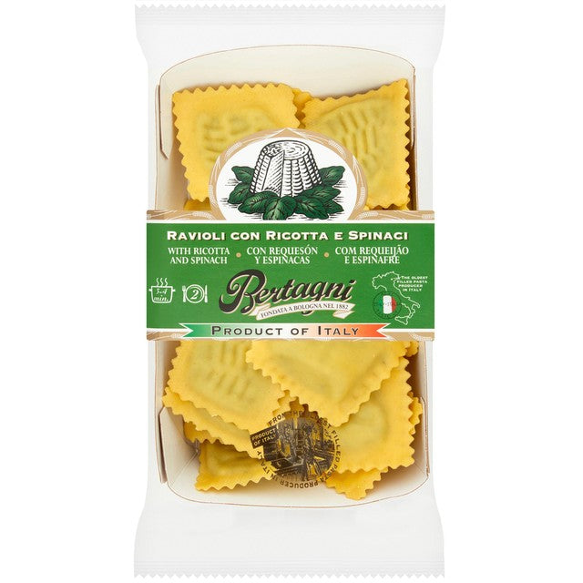 Bertagni Spinach and Ricotta Ravioli 250g - British product