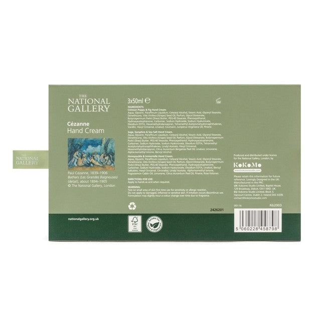 National Gallery trio hand cream set 150ml, imported from the UK