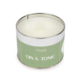 Pintail Gin & Tonic scented tin candle 225g, imported from the UK