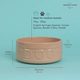 Mason Cash lettered dog bowl 18cm, imported from the UK