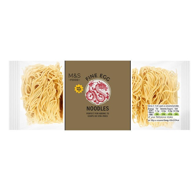 M&S fine egg noodles 250g, imported from the UK