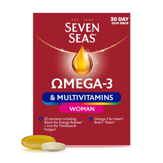 Seven Seas Omega-3 and Multivitamins Woman 60 per pack (British brand)