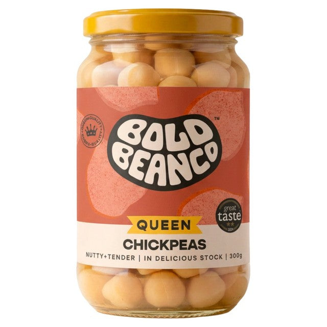 Bold Bean Co Queen Chickpeas in stock 300g jar (British brand)