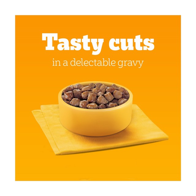 Pedigree adult wet dog food gravy pouches 12x85g, imported from the UK