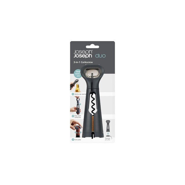Joseph Joseph Duo 3-in-1 Corkscrew Grey, UK version