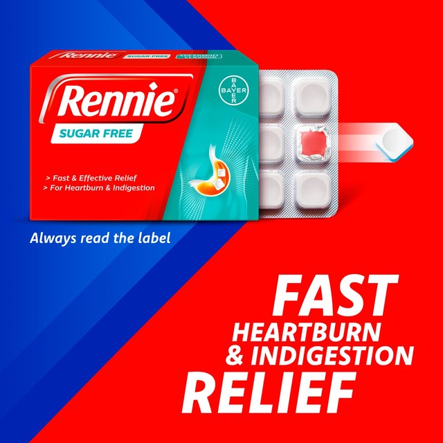Rennie sugar free antacid tablets, imported from the UK