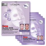 L'Oreal Paris Revitalift glass skin hydrogel mask 4 pack, imported from the UK