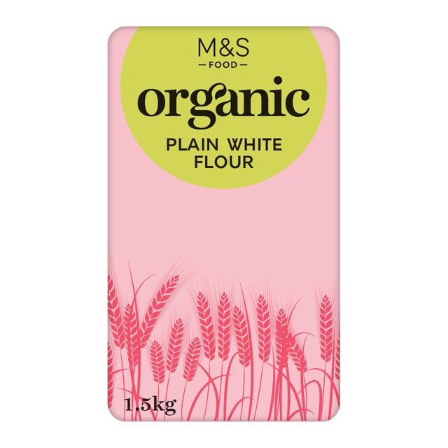 M&S Organic Plain White Flour 1.5kg, imported from the UK