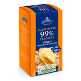 Rakusen's 99% fat free crackers 150g, imported from the UK