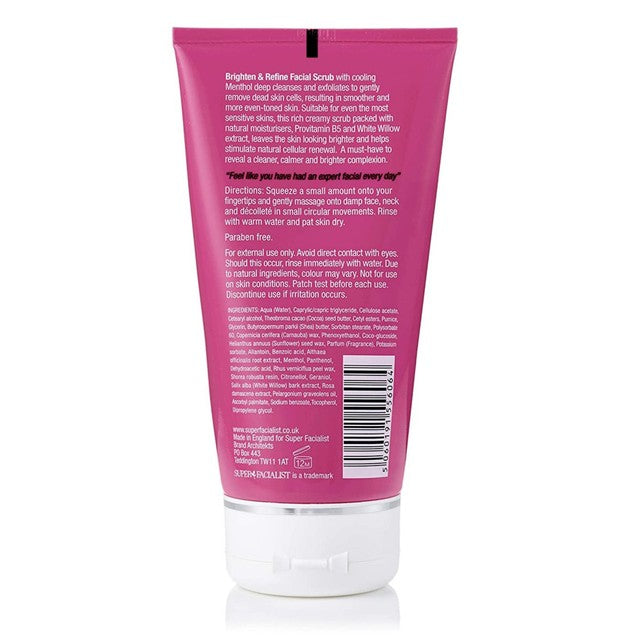 Super Facialist rose facial scrub 150ml (British brand)