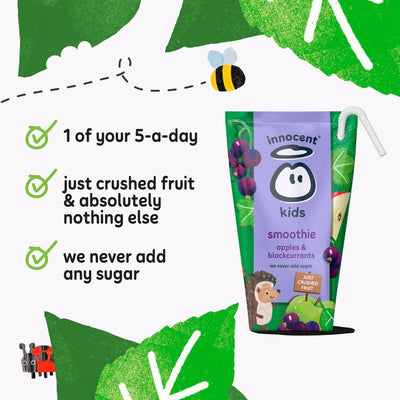 Innocent Kids Äpfel & Schwarze Johannisbeeren Smoothies 4 x 150ml