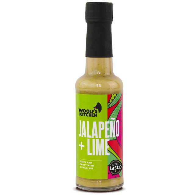 The Woolf's Kitchen jalapeno lime hot sauce 150ml (British brand)