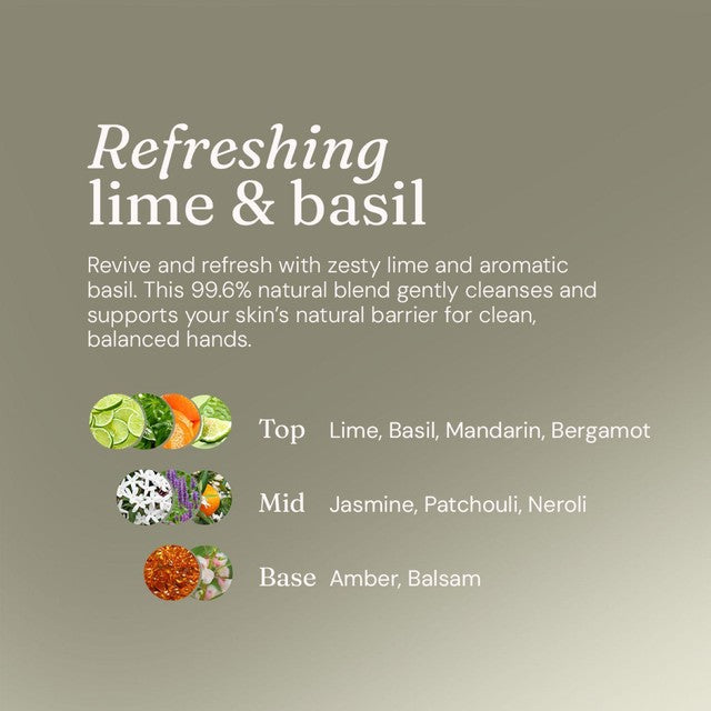 Miniml hand wash Refreshing Lime and Basil, imported from the UK