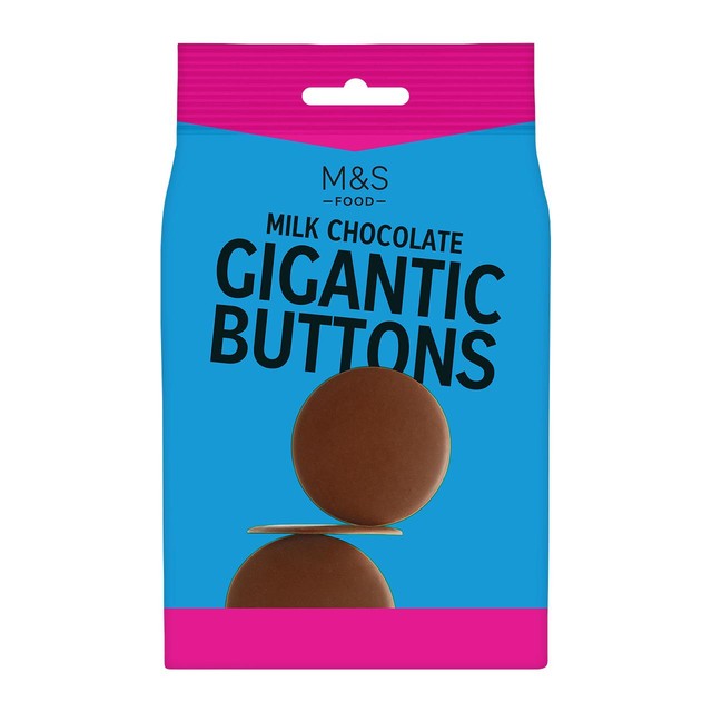 M&S milk chocolate gigantic buttons 150g, imported from the UK
