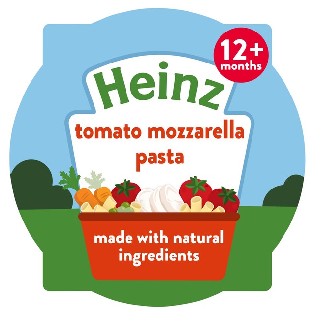 Heinz tomato mozzarella pasta shells toddler meal 200g, UK version