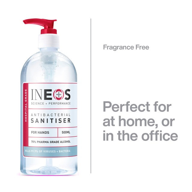 INEOS hand sanitiser gel 500ml, UK version