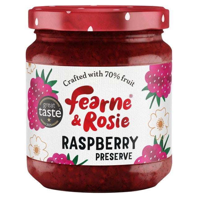 Fearne & Rosie raspberry reduced sugar jam 310g - British product