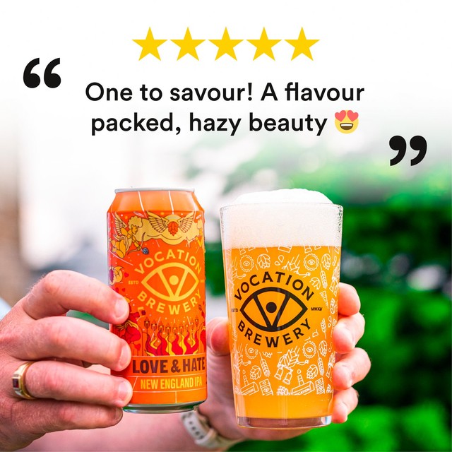 Vocation Brewery Love & Hate New England IPA beer 440ml (British brand)
