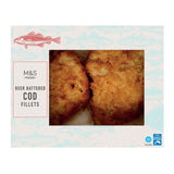 M&S beer battered cod fillets 380g, imported from the UK