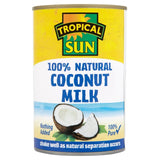 Tropical Sun Coconut Milk 100% Natural 400ml (British brand)
