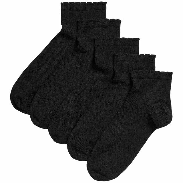 M&S black seamless toe ankle socks size 3-5, imported from the UK