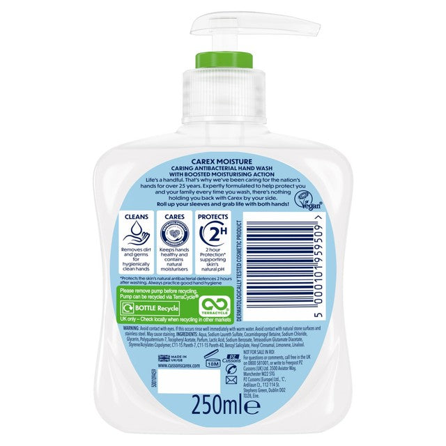 Carex Moisture hand wash 250ml - British product