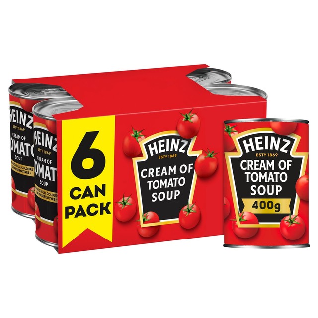 Heinz cream of tomato soup 6 x 400g, UK version