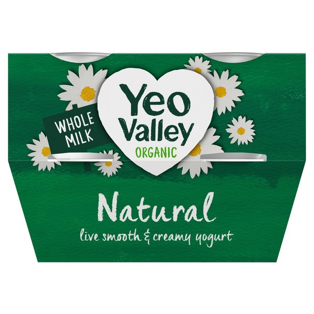 Yeo Valley Organic Natural Yoghurt 4 x 110g (British brand)