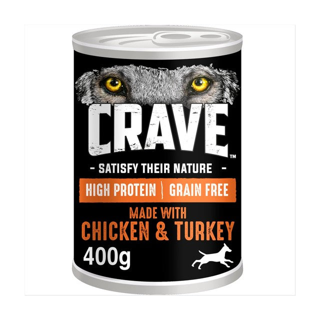 Crave dog food chicken turkey 400g - British product