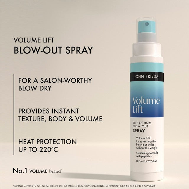 John Frieda Thickening Blow Out Spray, imported from the UK