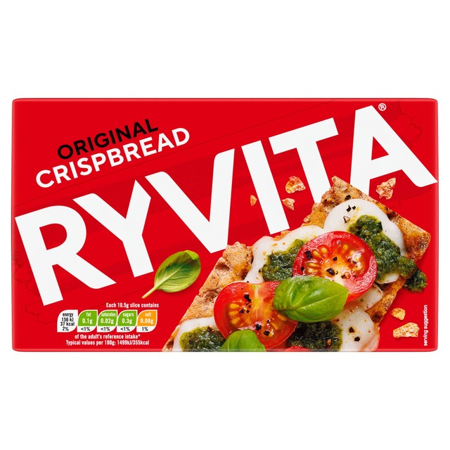 Ryvita Original Crispbread 250g, imported from the UK